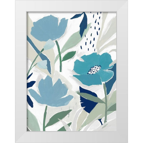Song of the Wind I  White Modern Wood Framed Art Print by Isabelle Z