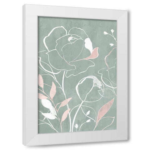 Roseland I  White Modern Wood Framed Art Print by Isabelle Z