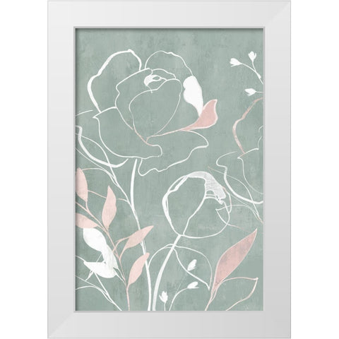 Roseland I  White Modern Wood Framed Art Print by Isabelle Z