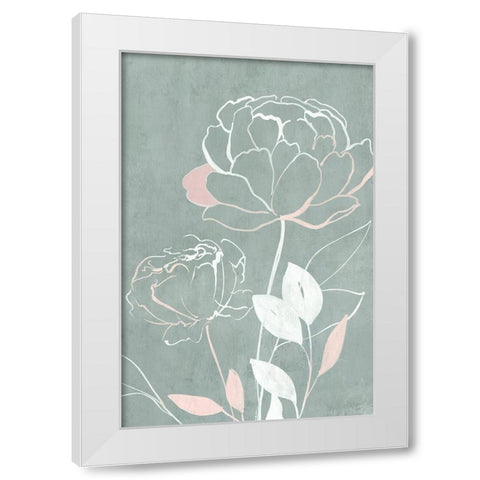 Roseland II   White Modern Wood Framed Art Print by Isabelle Z