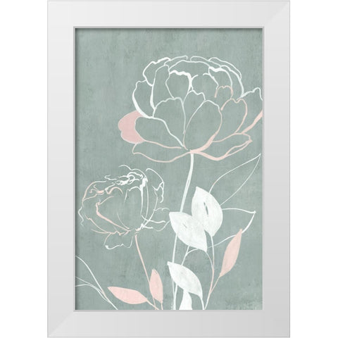 Roseland II   White Modern Wood Framed Art Print by Isabelle Z