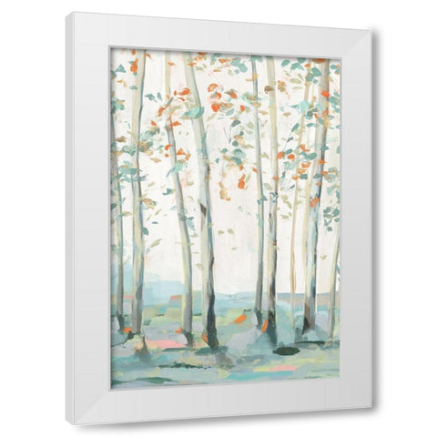 Emerald Forest I  White Modern Wood Framed Art Print by Isabelle Z