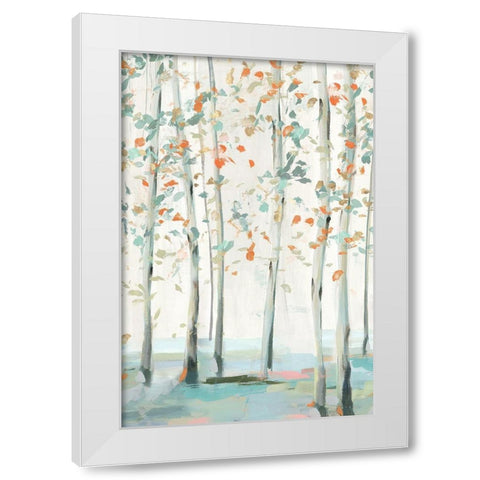 Emerald Forest II   White Modern Wood Framed Art Print by Isabelle Z