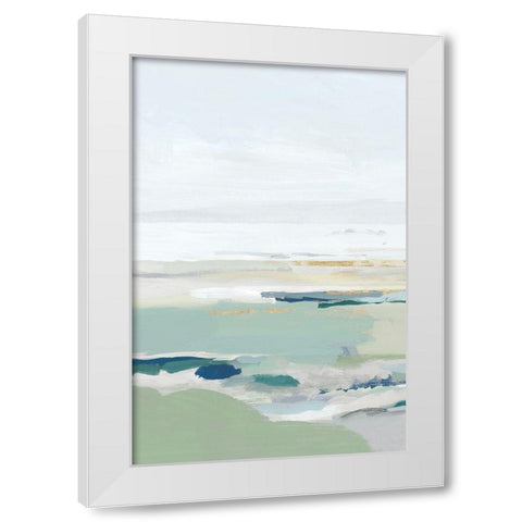 Burbank Blue I  White Modern Wood Framed Art Print by Isabelle Z