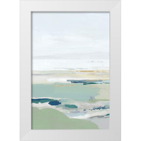 Burbank Blue I  White Modern Wood Framed Art Print by Isabelle Z
