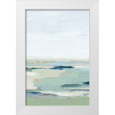 Burbank Blue II   White Modern Wood Framed Art Print by Isabelle Z