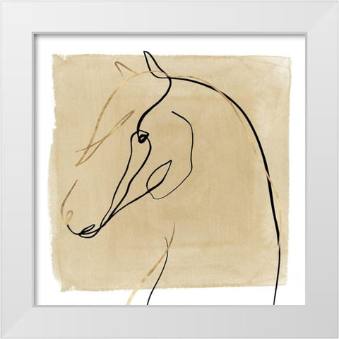 Great Stallion I  White Modern Wood Framed Art Print by Isabelle Z