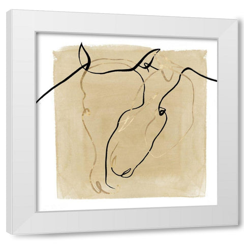 Great Stallion II   White Modern Wood Framed Art Print by Isabelle Z