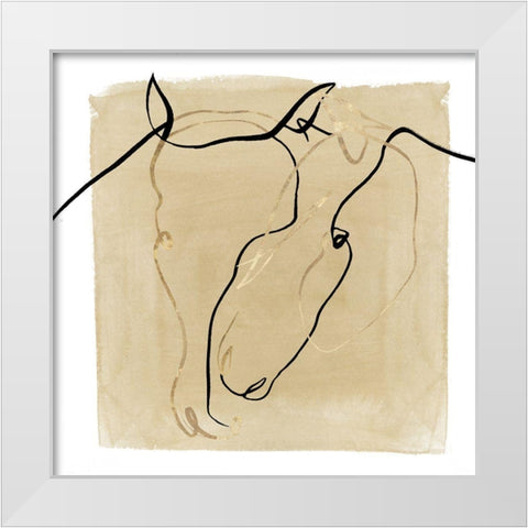 Great Stallion II   White Modern Wood Framed Art Print by Isabelle Z