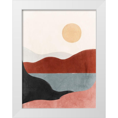 Way through Time White Modern Wood Framed Art Print by Isabelle Z