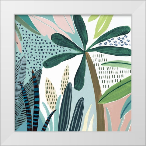 Tropical Rainforest II   White Modern Wood Framed Art Print by Isabelle Z