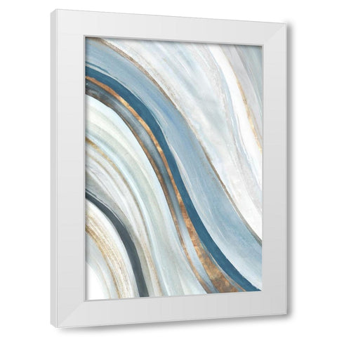 Azure Blue II   White Modern Wood Framed Art Print by Isabelle Z