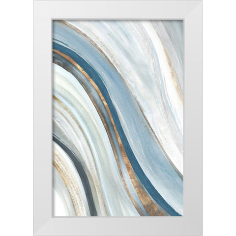 Azure Blue II   White Modern Wood Framed Art Print by Isabelle Z