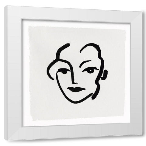 The Mirror I White Modern Wood Framed Art Print by Isabelle Z