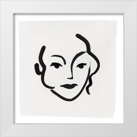 The Mirror II White Modern Wood Framed Art Print by Isabelle Z