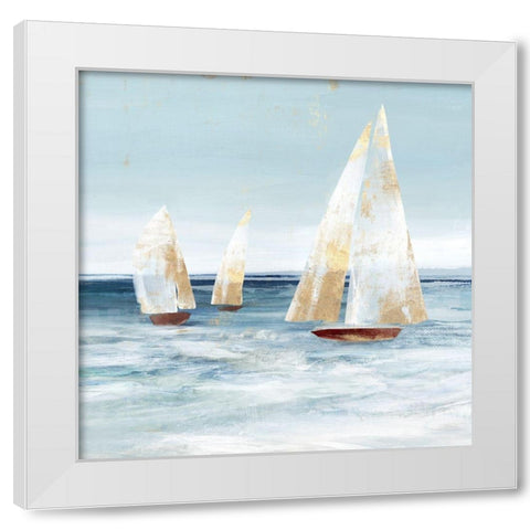 Mainsail  White Modern Wood Framed Art Print by Isabelle Z