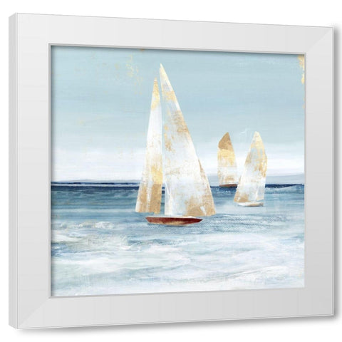 Mainsail II   White Modern Wood Framed Art Print by Isabelle Z