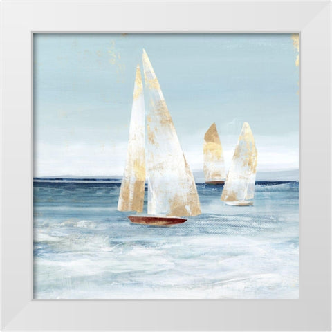 Mainsail II   White Modern Wood Framed Art Print by Isabelle Z