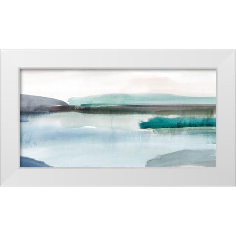Slide Away I  White Modern Wood Framed Art Print by Isabelle Z