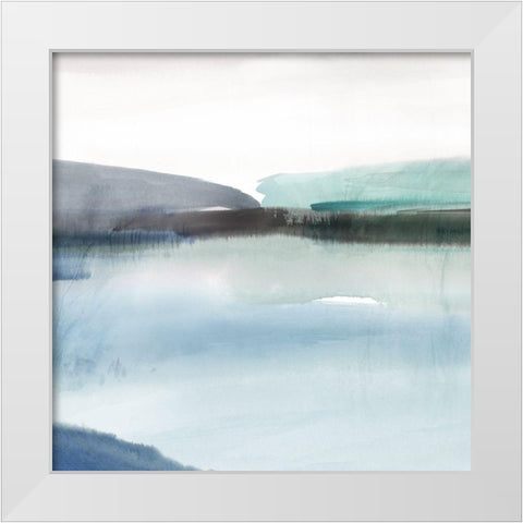 Slide Away II   White Modern Wood Framed Art Print by Isabelle Z