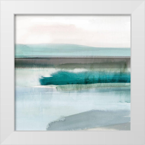 Slide Away III    White Modern Wood Framed Art Print by Isabelle Z