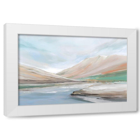 Royal Hills White Modern Wood Framed Art Print by Isabelle Z