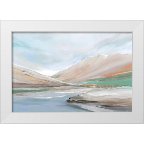 Royal Hills White Modern Wood Framed Art Print by Isabelle Z