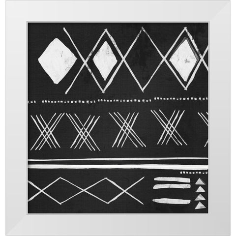 Ethnic Motifs II White Modern Wood Framed Art Print by Isabelle Z