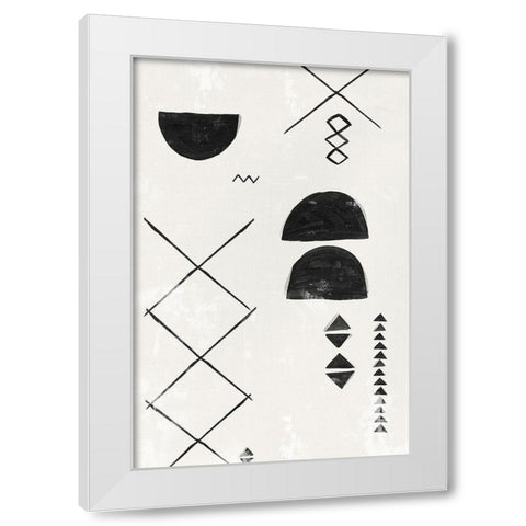 African Motifs I White Modern Wood Framed Art Print by Isabelle Z