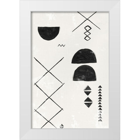 African Motifs I White Modern Wood Framed Art Print by Isabelle Z