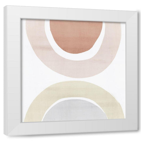 Bend of Colors I White Modern Wood Framed Art Print by Isabelle Z