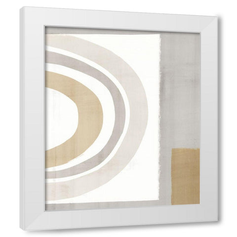 Pastel Color Block  White Modern Wood Framed Art Print by Isabelle Z