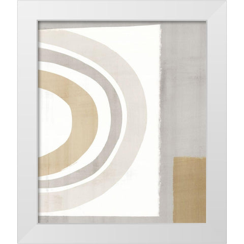 Pastel Color Block  White Modern Wood Framed Art Print by Isabelle Z
