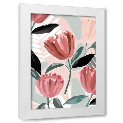 Dreamy Petals I White Modern Wood Framed Art Print by Isabelle Z