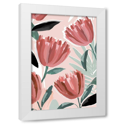 Dreamy Petals II White Modern Wood Framed Art Print by Isabelle Z
