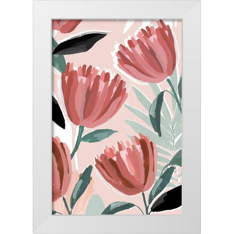 Dreamy Petals II White Modern Wood Framed Art Print by Isabelle Z