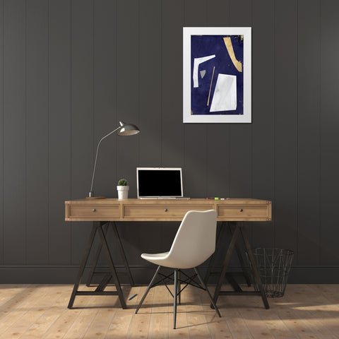 Night of Questions White Modern Wood Framed Art Print by Isabelle Z