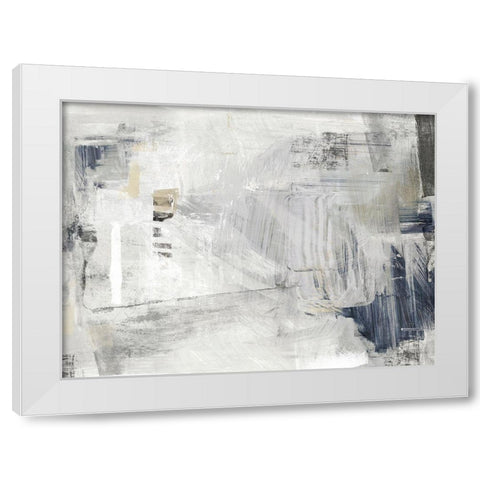 Mingled White Modern Wood Framed Art Print by Isabelle Z