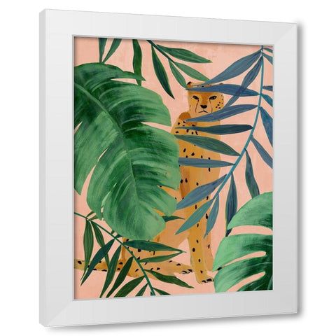 Silent Jungle White Modern Wood Framed Art Print by Isabelle Z