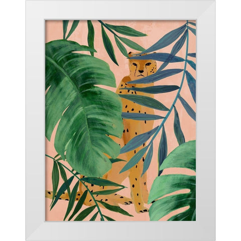 Silent Jungle White Modern Wood Framed Art Print by Isabelle Z