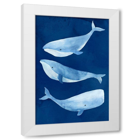 Silent Depth I White Modern Wood Framed Art Print by Isabelle Z