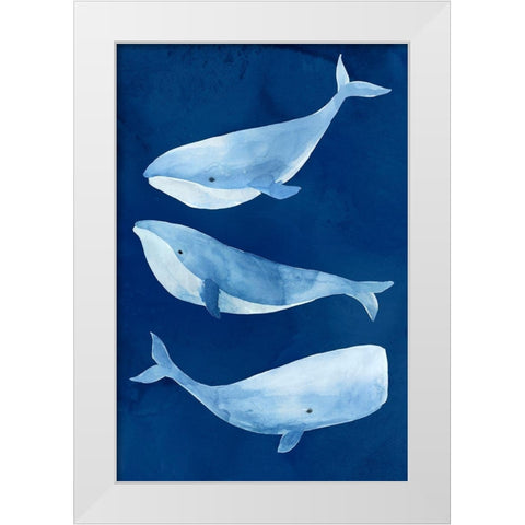 Silent Depth I White Modern Wood Framed Art Print by Isabelle Z