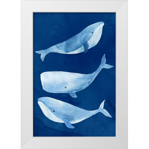Silent Depth II White Modern Wood Framed Art Print by Isabelle Z
