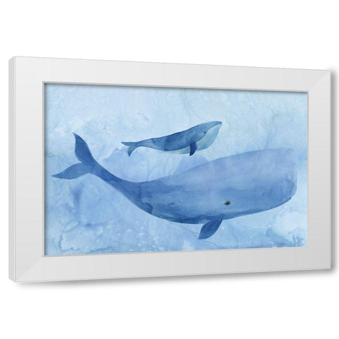 Blue Spirits I White Modern Wood Framed Art Print by Isabelle Z
