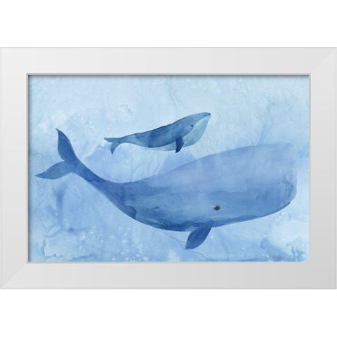 Blue Spirits I White Modern Wood Framed Art Print by Isabelle Z