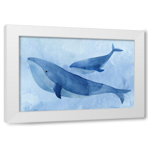 Blue Spirits II White Modern Wood Framed Art Print by Isabelle Z