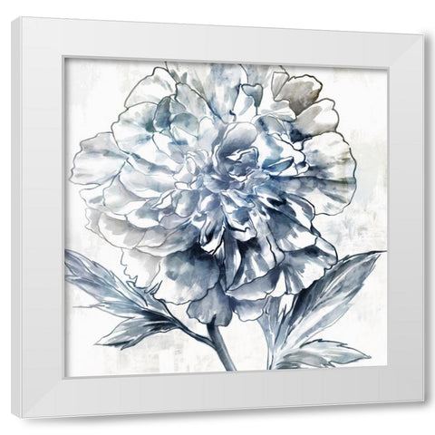 Japanese Peony II White Modern Wood Framed Art Print by Isabelle Z