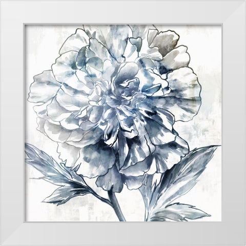 Japanese Peony II White Modern Wood Framed Art Print by Isabelle Z