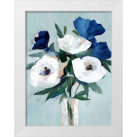 The Day I Met You White Modern Wood Framed Art Print by Isabelle Z