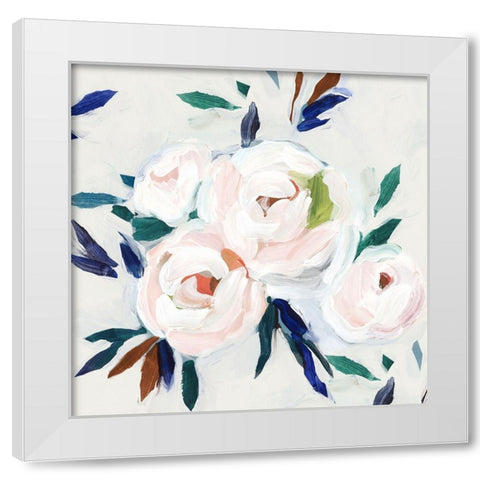 Roses DamaskÃd White Modern Wood Framed Art Print by Isabelle Z